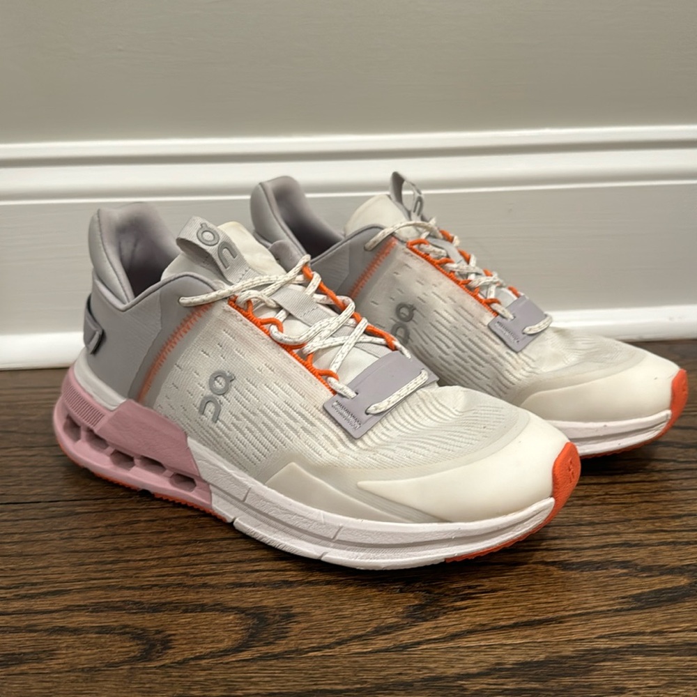 OnCloud Pink and Orange Tennis Shoes